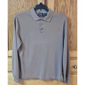 Joseph A Banks Signature Collection Cotton Knit Long Sleeve Button Up Mens Med